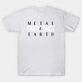 Metal and Earth Platonic Solids T-Shirt